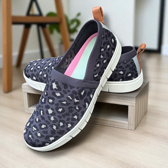 Ryka Shoes - Womens's Ryka Hera Slip-On Sneaker‎ Grey Animal Print Sz 9.5